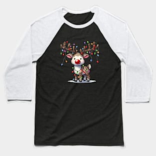 Festive Reindeer Baseball T-Shirt